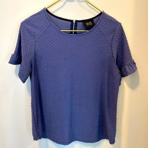 Ruffle Sleeve Swiss Dot Tee